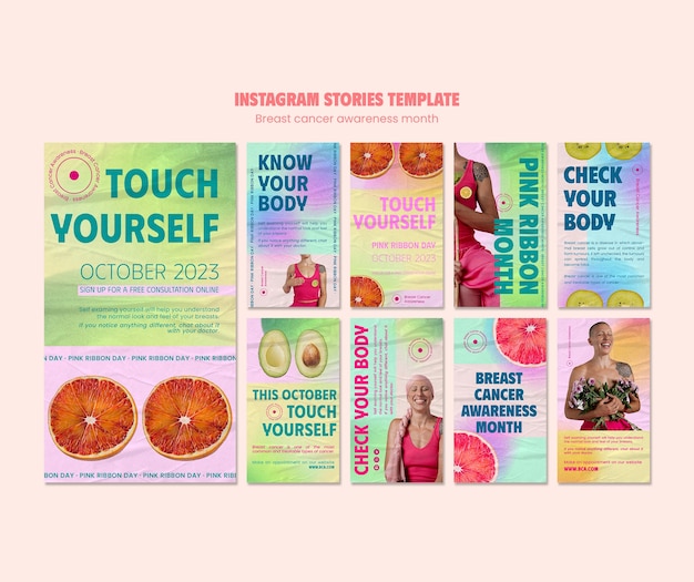 Instagram-geschichten zum monat des bewusstseins für brustkrebs