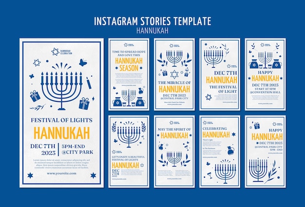 Instagram-geschichten zur chanukka-feier