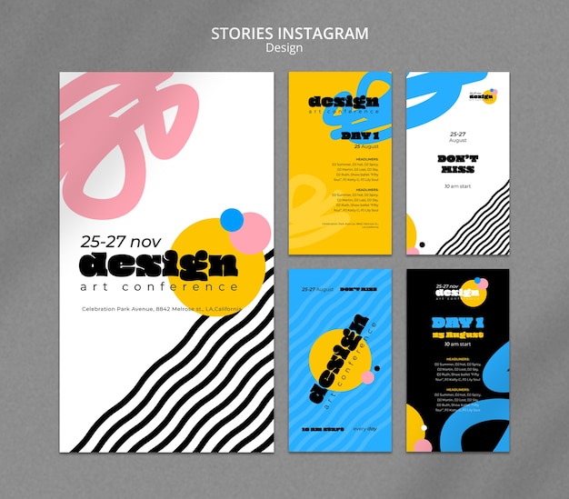 Instagram-Geschichten zur Designkonferenz