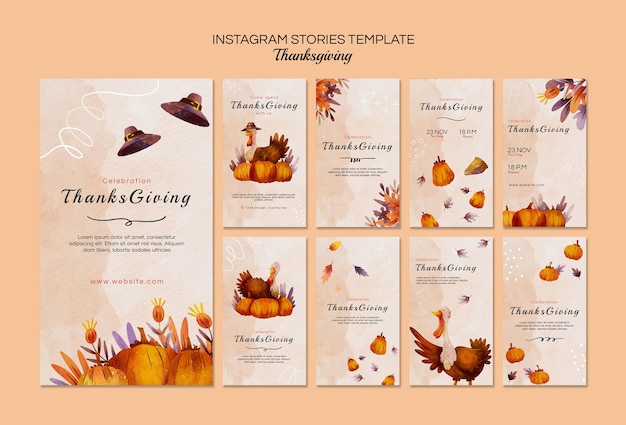 Instagram-Geschichten zur Thanksgiving-Feier