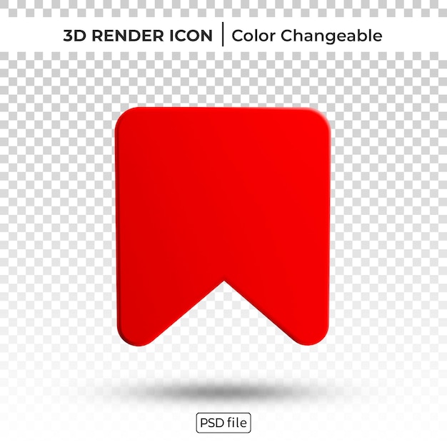Instagram guardar 3d render color icono cambiable