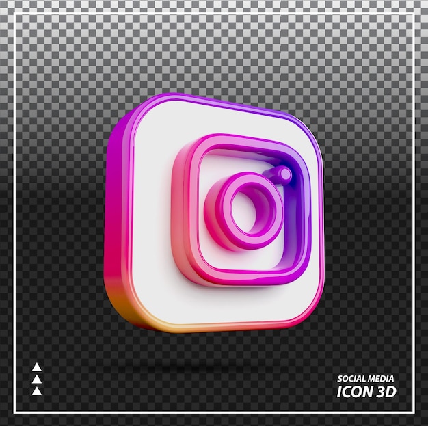 Instagram Icon 3d sui social media creativi