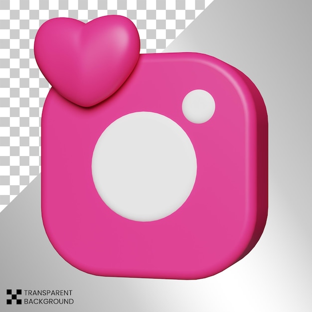 PSD instagram ícone de mídia social 3d