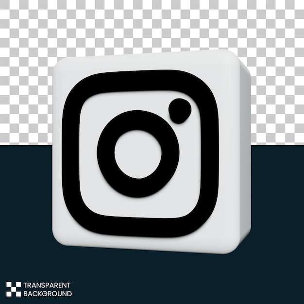 Instagram icono red social 3d ilustración