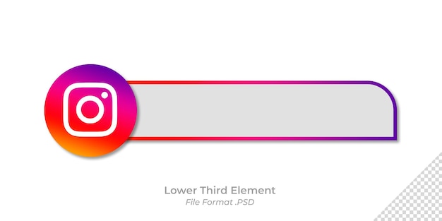 PSD instagram inferior terceiro design arquivo psd editável siga-me no elemento de banner do modelo do instagram