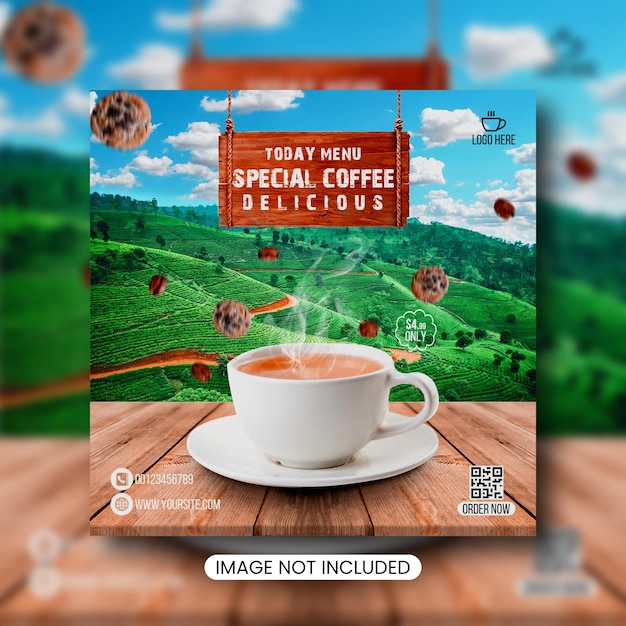 PSD instagram-kaffee-banner-design