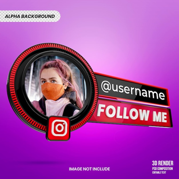 Instagram live design 3d render