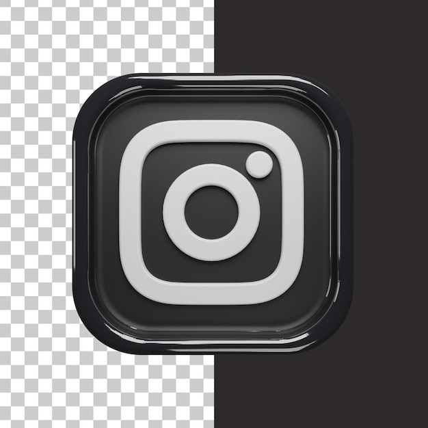 PSD instagram-logo 3d