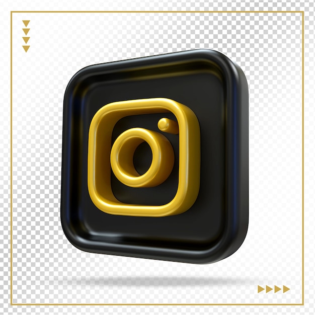 Instagram logo redes sociales 3d