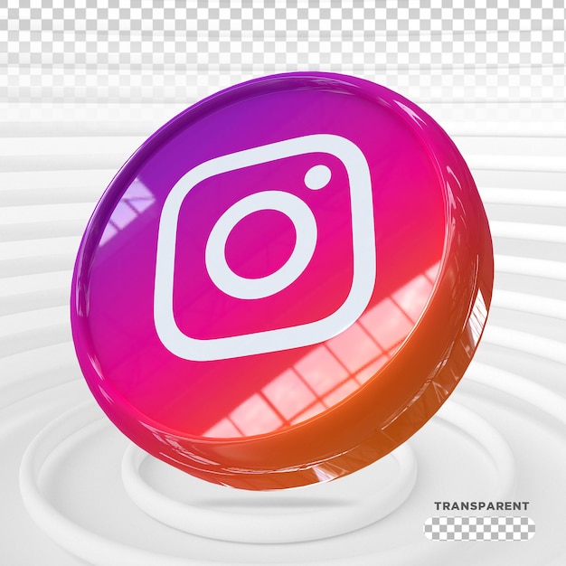 Instagram logo social media 3d render