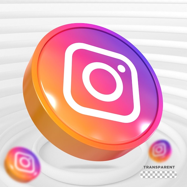 Instagram-logo social media 3d-stile