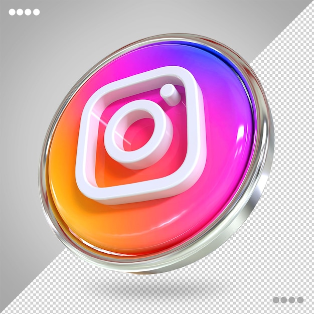 PSD instagram-logo social media 3d-stile