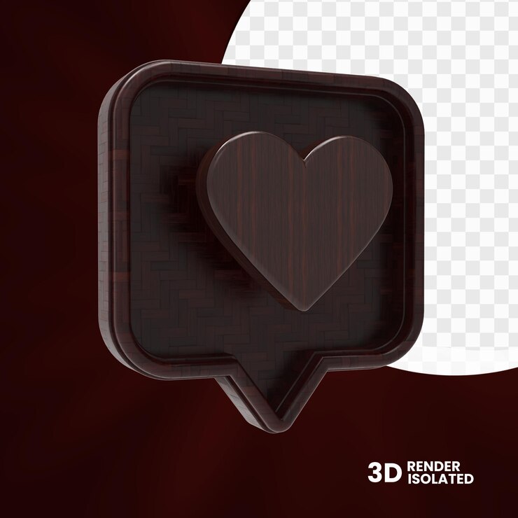 Instagram de notificación 3d