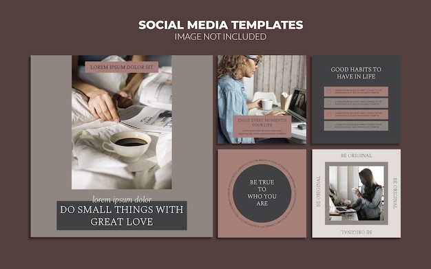 PSD instagram online business social media post templates