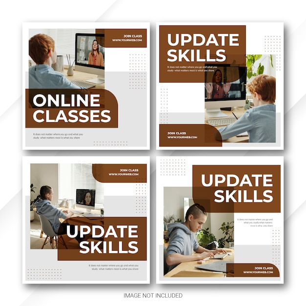 Instagram Post banner Bundle Online Curses Template