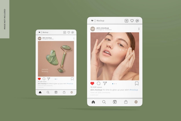 Instagram post mockup vorderansicht