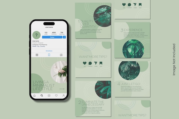 PSD instagram post mockup