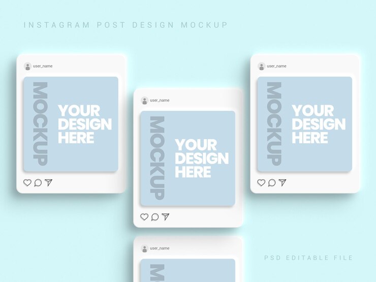 PSD instagram post mockup