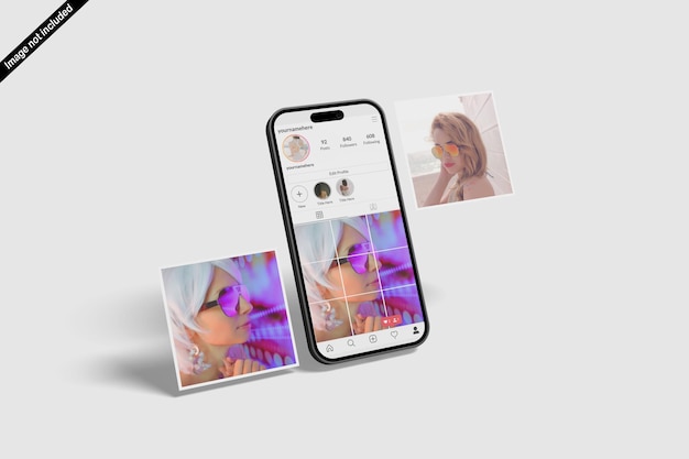 PSD instagram post mockup