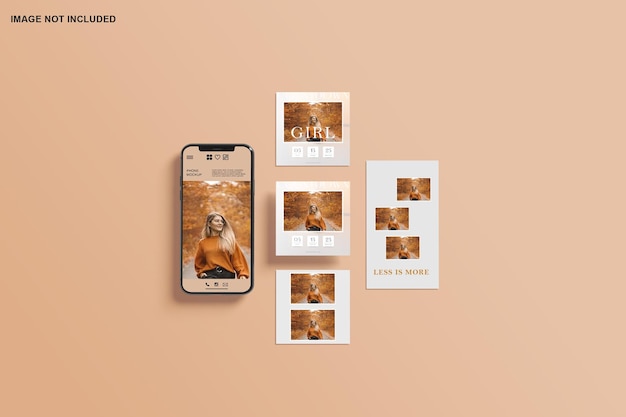 PSD instagram post mockup