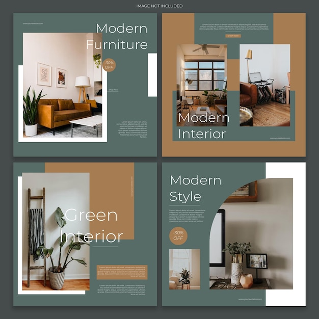 Instagram-Post-Set für moderne Möbel