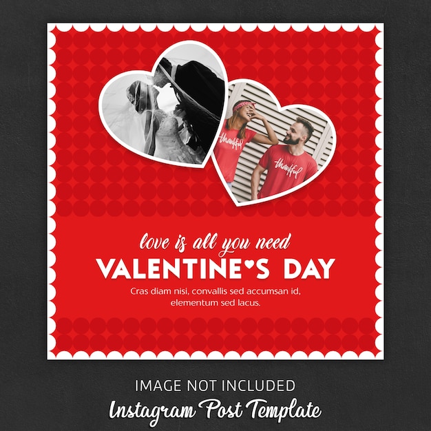 PSD instagram post templates zum valentinstag