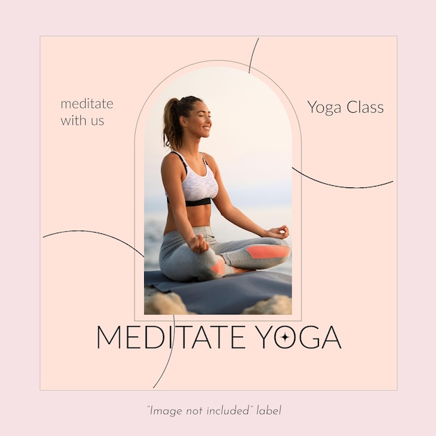 PSD instagram post yoga meditar