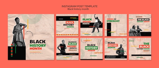 Instagram-Posts aus dem schwarzen Monat der Geschichte