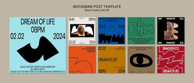 Instagram-Posts aus dem schwarzen Monat der Geschichte