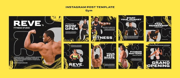 Instagram-Posts für das Fitnesstraining