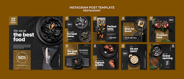 Instagram-Posts von köstlichen Restaurants