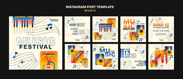 Instagram-Posts zu Musikfestivals