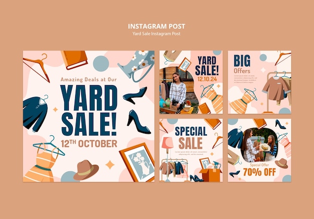 Instagram-Posts zum Yard-Verkauf