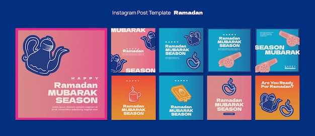 Instagram-posts zur feier des ramadan.