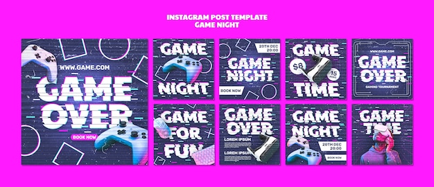 Instagram-Posts zur Spielnacht