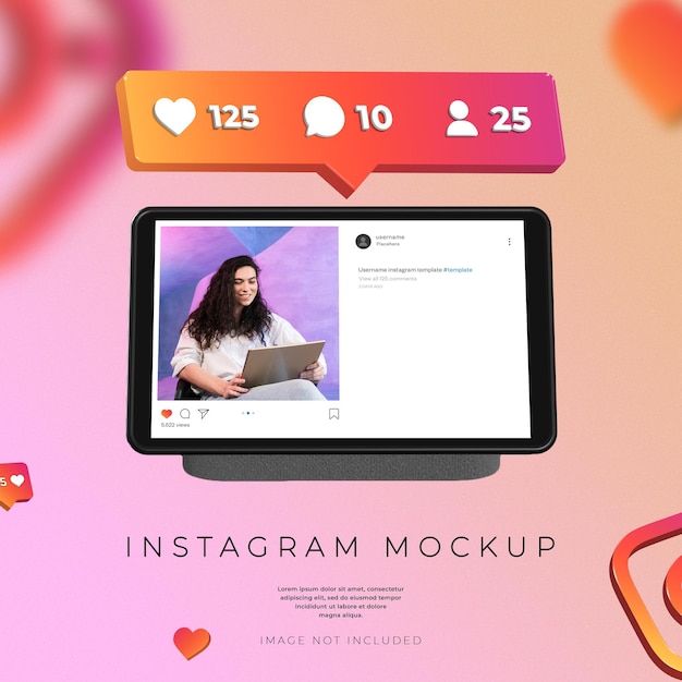 Instagram Publicar en las redes sociales 3d renderizar publicar comentarios me gusta