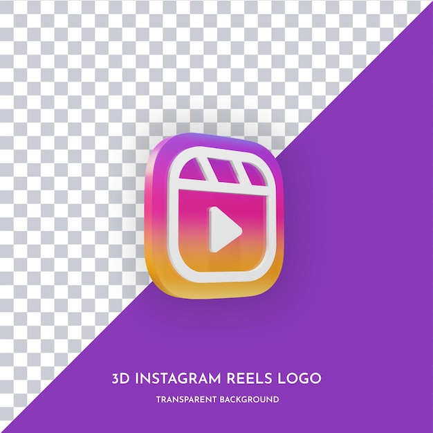 Instagram-rollen 3d-stil-symbol