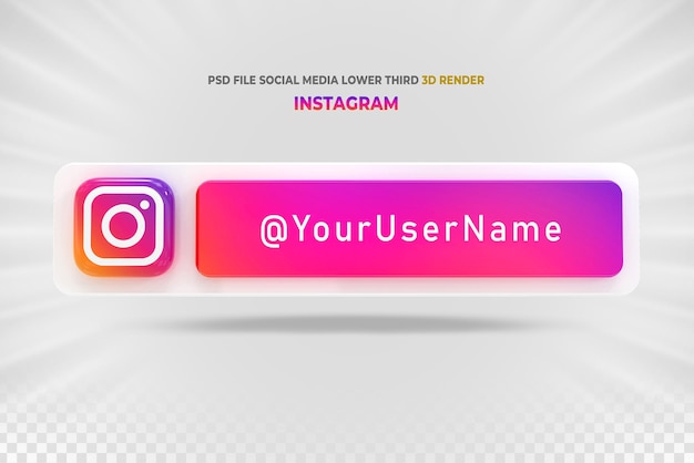 Instagram social media banner buttons im unteren drittel