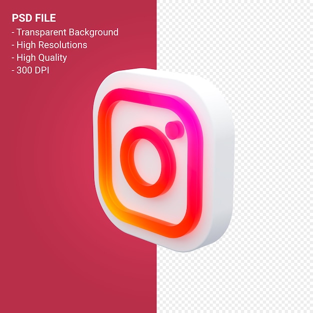 Instagram social media icon-rendering