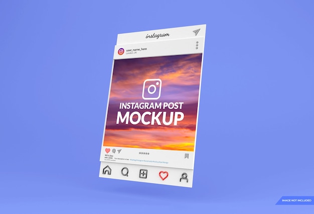 Instagram social media post mockup design