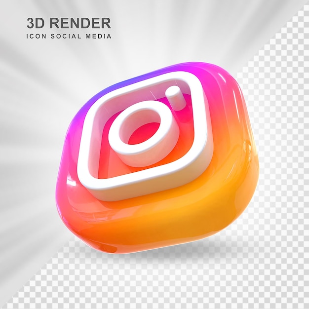 Instagram-social-media-symbol 3d