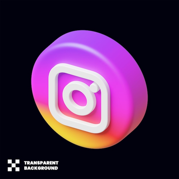 Instagram-social-media-symbol 3d