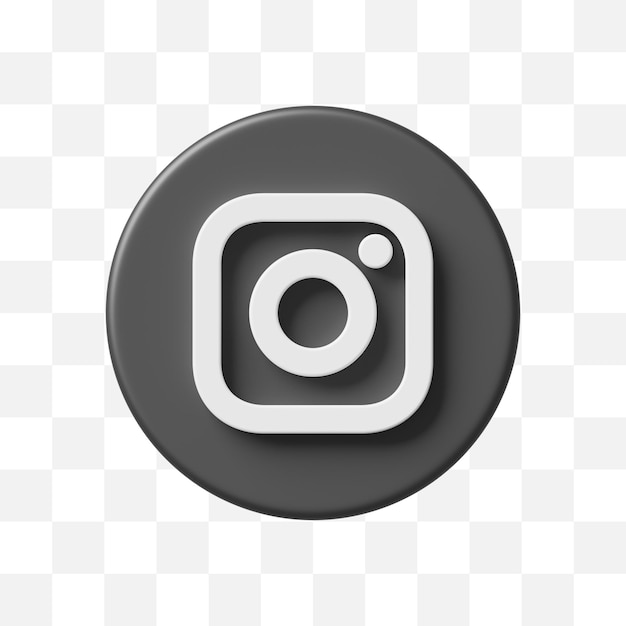 PSD instagram-social-media-symbol 3d