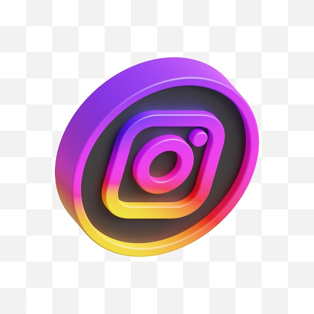 Instagram-social-media-symbol 3d