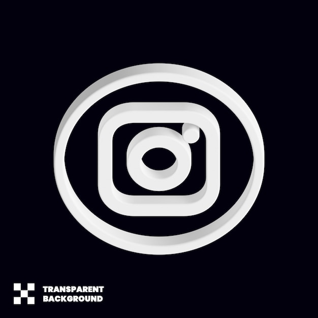 PSD instagram-social-media-symbol 3d