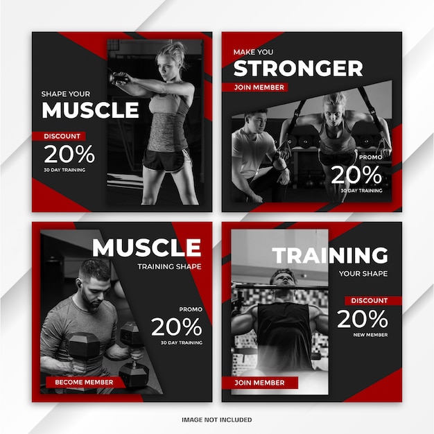Instagram Sport Post Bundle Sport Template