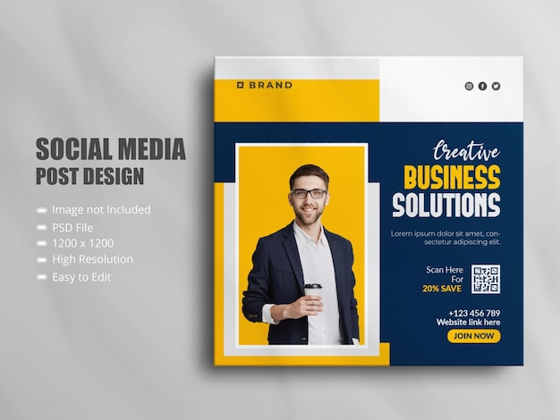 Instagram-story und social-media-beitrag für digitales marketing für unternehmen
