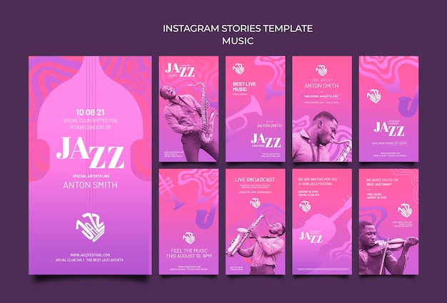 Instagram-storysammlung für jazzfestival und club