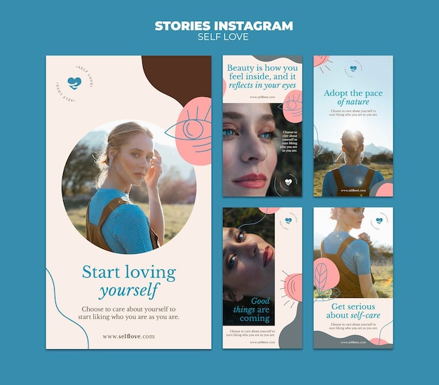 Instagram-storysammlung für selbstliebe und akzeptanz