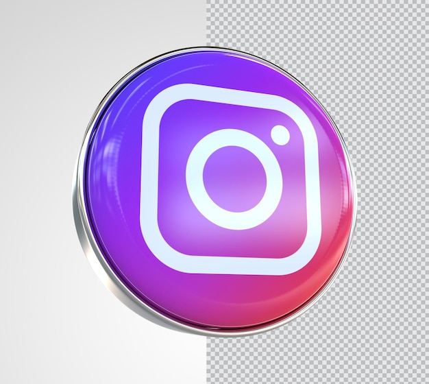 Instagram-symbol 3d-rendering